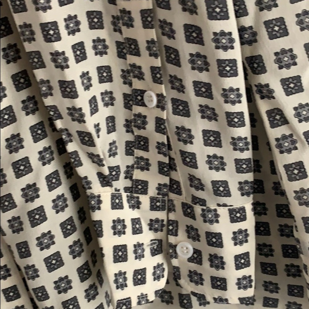 Joe Fresh Geometric Print Blouse Lightweight Work Office Chic Top Medium - Picture 4 of 5